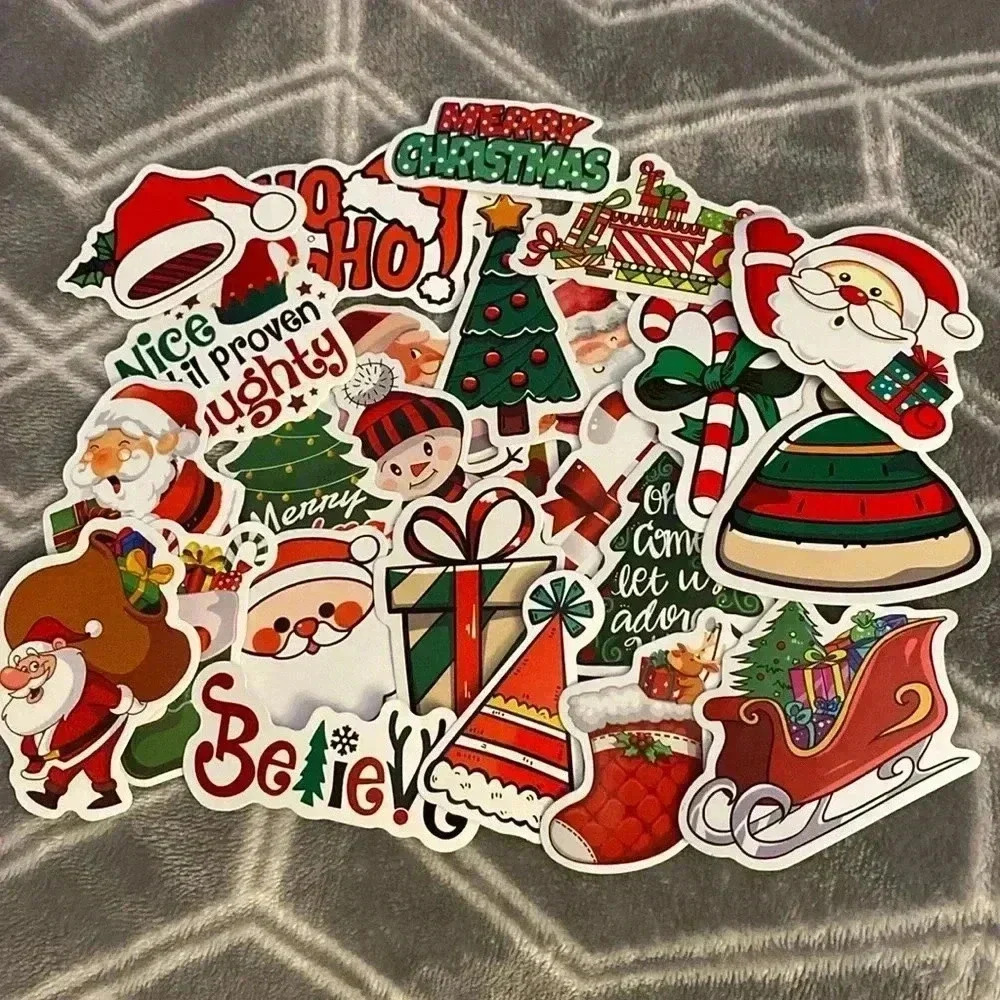 🖤🎄pack of 25 Mystery Christmas Holiday New Years Trendy Aesthetic Stickers